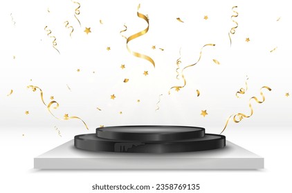 Vector illustration for award winners. Pedestal or platform for honoring prize winners.	
