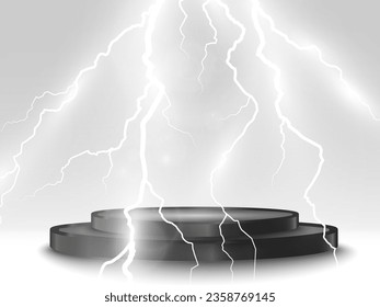 Vector illustration for award winners. Pedestal or platform for honoring prize winners.	
