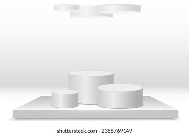 Vector illustration for award winners. Pedestal or platform for honoring prize winners.	
