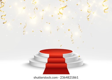 Vector illustration for award winners. Pedestal or platform for honoring prize winners.	
