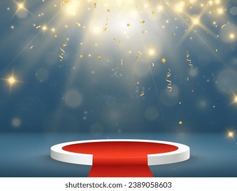 Vector illustration for award winners. Pedestal or platform for honoring prize winners.