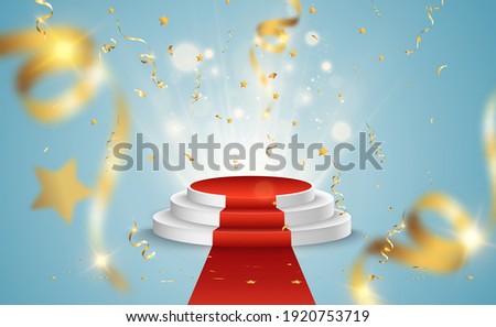 Vector illustration for award winners. Pedestal or platform for honoring prize winners.	
