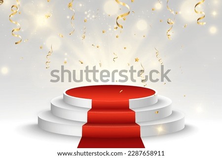 Vector illustration for award winners. Pedestal or platform for honoring prize winners.	