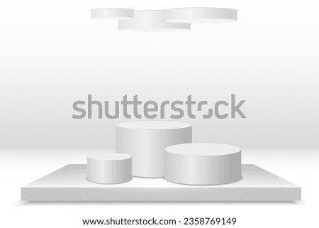 Vector illustration for award winners. Pedestal or platform for honoring prize winners.	
