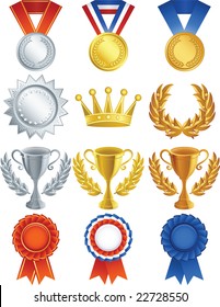 Vector illustration - Awards icon set