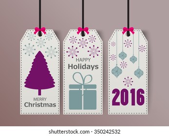 Vector illustration of awesome Christmas Tag.