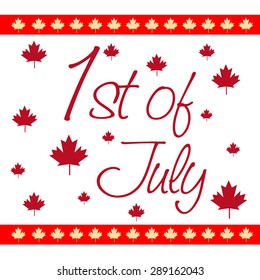 Vector illustration of a awesome greeting card for Happy Canada Day.