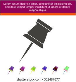 vector illustration of awl or punch tool
