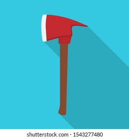 Vector illustration of ax and fireman icon. Graphic of ax and arms stock symbol for web.