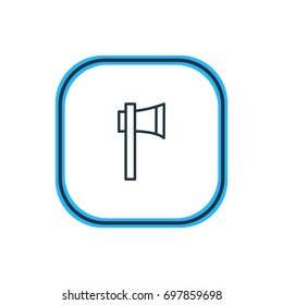 Vector Illustration Of Axe Outline. Beautiful Emergency Element Also Can Be Used As Ax Element.