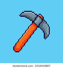 Vector Illustration of axe with Pixel Art Design, perfect for game assets themed designs