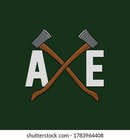 
Ilustración vectorial de las herramientas Ax. Perfecto para el equipamiento exterior.