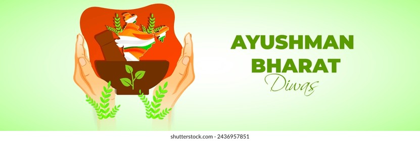 Vector illustration of Ayushman Bharat Diwas social media feed template