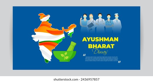 Vector illustration of Ayushman Bharat Diwas social media feed template