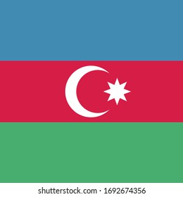 vector illustration of Azerbaijan flag