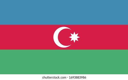 vector illustration of Azerbaijan flag