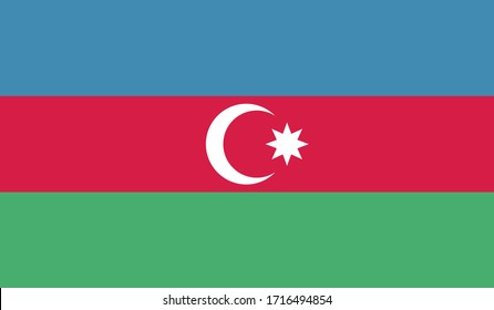 ilustración vectorial de la bandera de Azerbaiyán