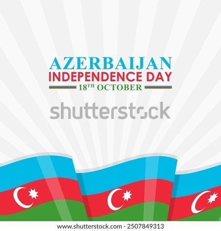 Vector illustration of Azerbaijan Independence Day social media feed template