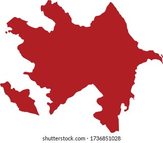 vector illustration of Azerbaijan map