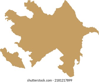 Mapa de la ilustración vectorial de Azerbaiyán