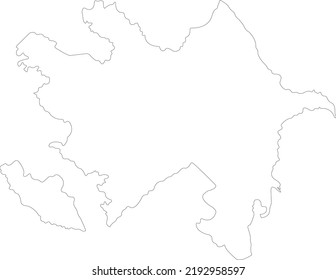 Mapa de la ilustración vectorial de Azerbaiyán
