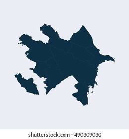 Vector illustration of Azerbaijan Map