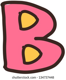 Vector illustration of B sign