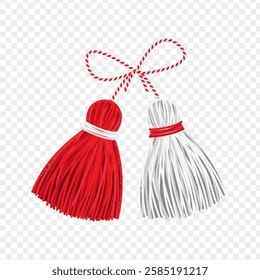 Vector illustration of Baba Marta Doll on transparent background