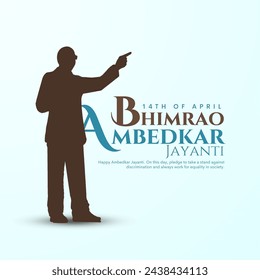 Vector illustration Babasaheb Bhimrao ambedkar Jayanti editable post banner template