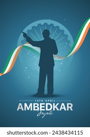 Vector illustration Babasaheb Bhimrao ambedkar Jayanti editable post banner template