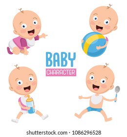 Vector Illustration Of Baby