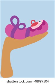 The vector illustration with baby