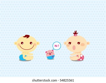 vector illustration of baby