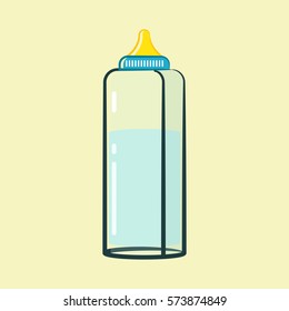 Vector illustration of baby bottle