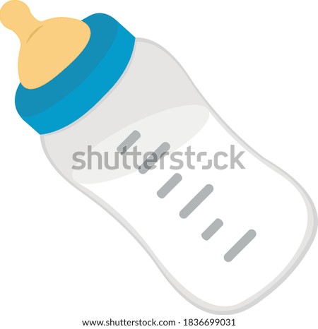 Vector illustration of a baby bottle with milk