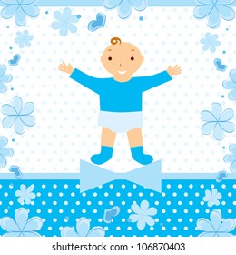 vector illustration of a baby boy