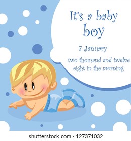 Vector illustration of baby boy