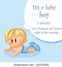 Vector illustration of baby boy