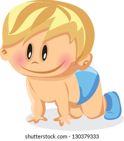 Vector illustration of baby boy