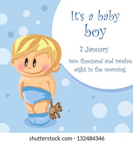 Vector illustration of baby boy