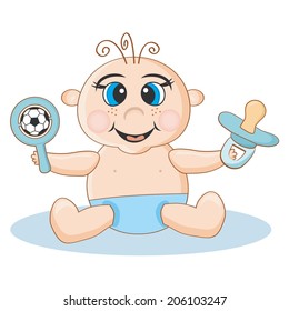 Vector illustration baby boy
