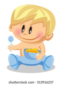 Vector illustration of baby boy