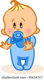 Vector illustration of baby boy