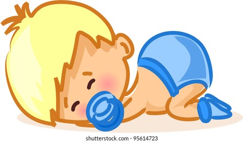 Vector illustration of baby boy