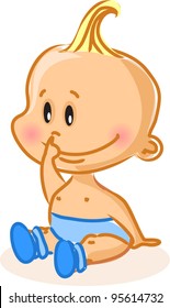 Vector illustration of baby boy