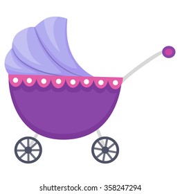 Vector Illustration of Baby Carriage