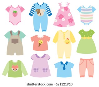 Kids Clothes Stock Vector Illustration and Royalty Free Kids