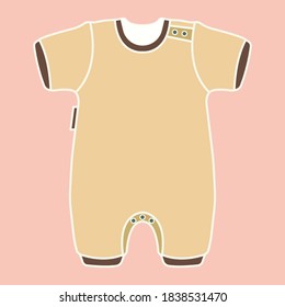 Vector illustration of baby clothes, body, bodice, jacket