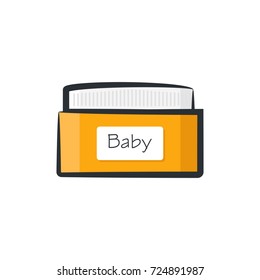 Vector illustration of baby cream
