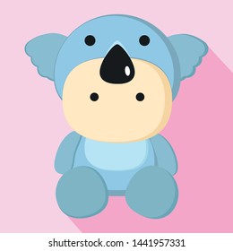 Vector illustration of baby in cute Koala costume 